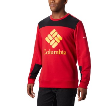 Columbia Lodge Colorblock Crew, Sudaderas Azules Rojos Negros Para Hombre | 327408-AIR